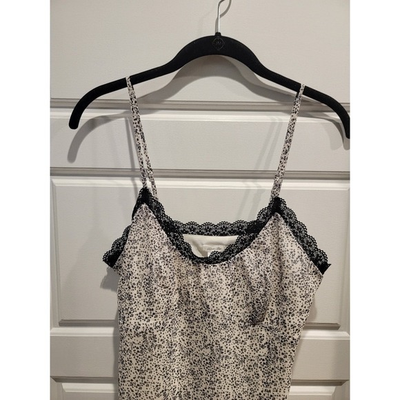 NEW Kimchi Blue‎ Mini Dress Y2k Slip Lace Trim Chiffon Small White Black - Picture 7 of 12